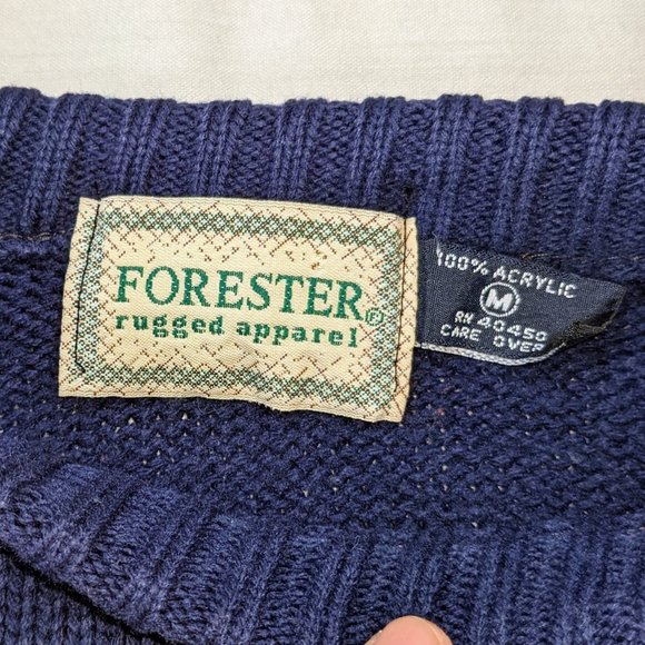 80/90s Purple Knit Abstract Sweater by Forester Rugged Apparel - Picture 3 of 10